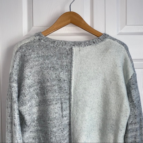 Color Block Joseph A White/Grey Sweater Size: L - Picture 4 of 5